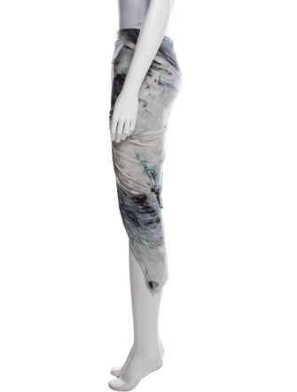 Helmut Lang Tie-Dye Print Midi Length Skirt