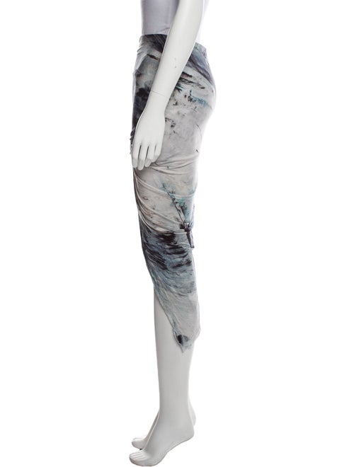 Helmut Lang Tie-Dye Print Midi Length Skirt