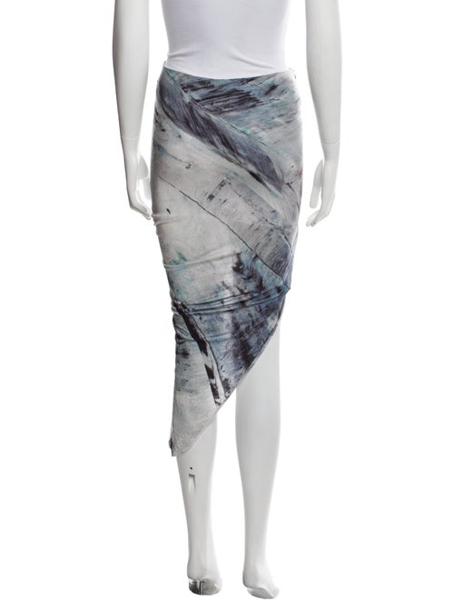 Helmut Lang Tie-Dye Print Midi Length Skirt