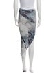 Helmut Lang Tie-Dye Print Midi Length Skirt