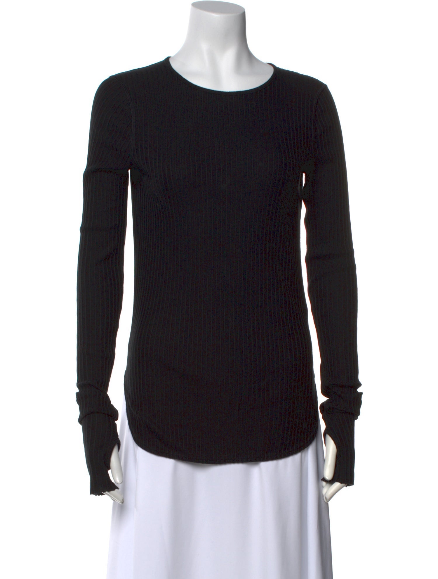 Helmut Lang Scoop Neck Long Sleeve Top