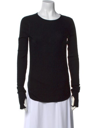 Helmut Lang Scoop Neck Long Sleeve Top