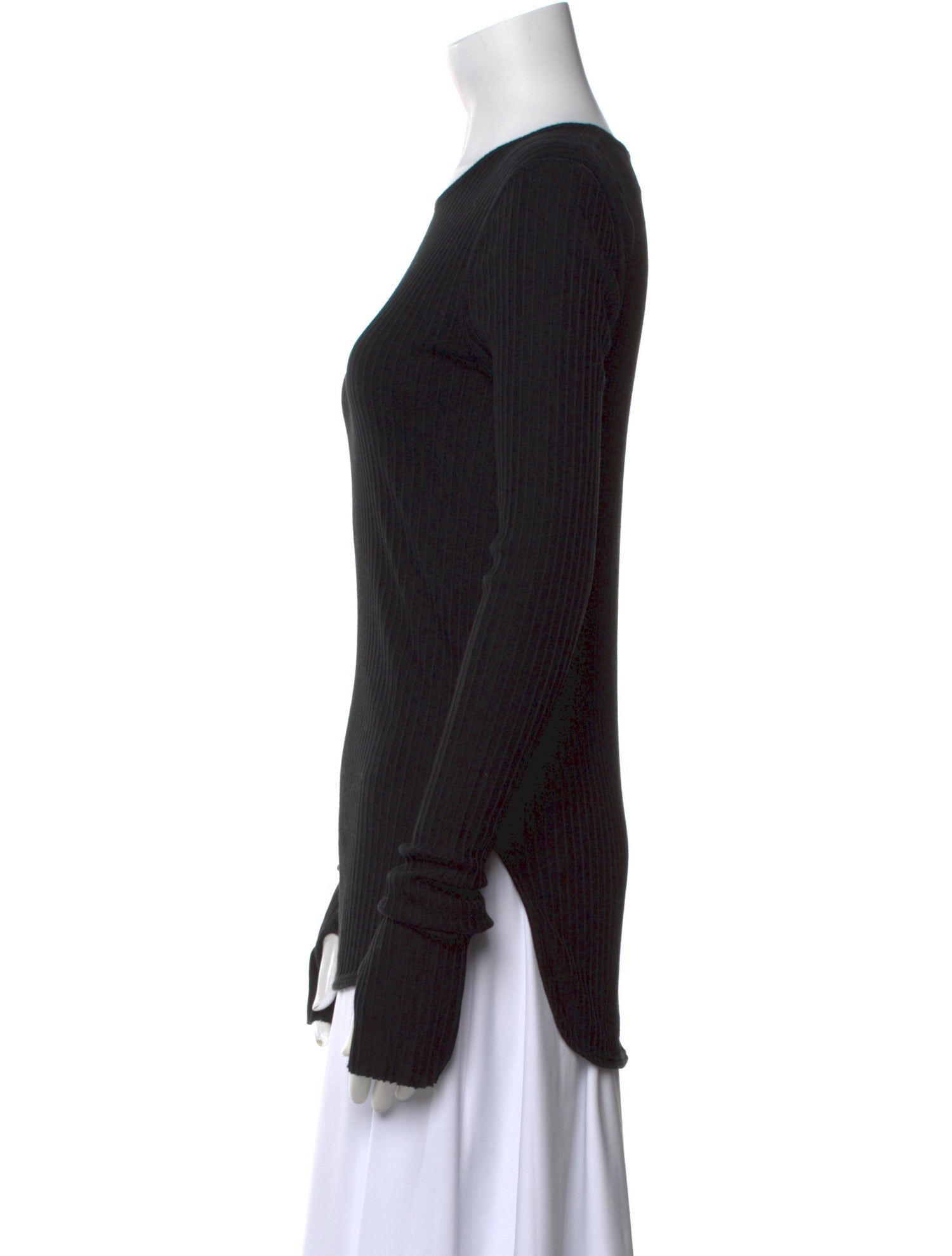 Helmut Lang Scoop Neck Long Sleeve Top