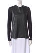 Helmut Lang Lamb Leather Crew Neck Top