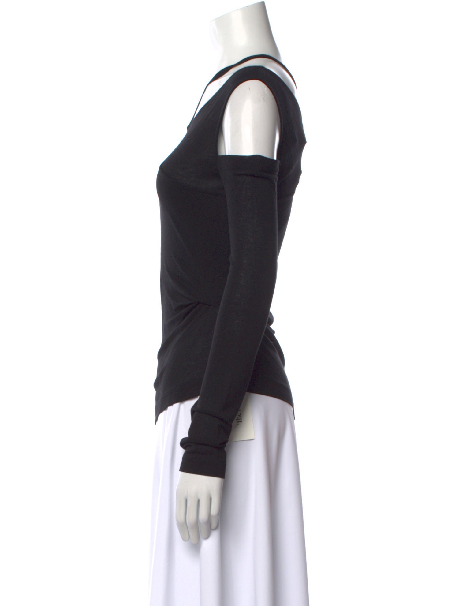 Helmut Lang V-Neck Long Sleeve Top