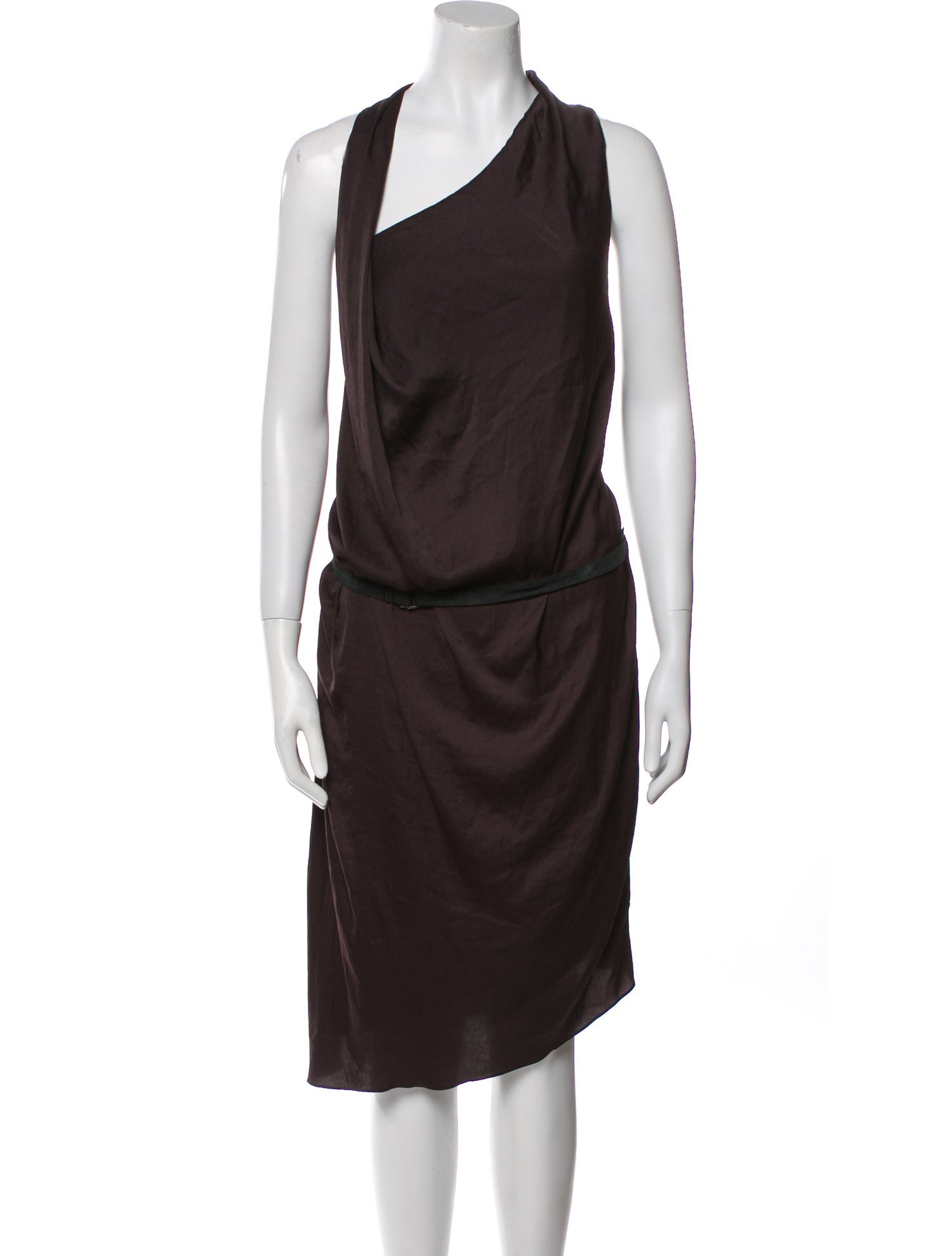 Helmut Lang Cowl Neck Midi Length Dress