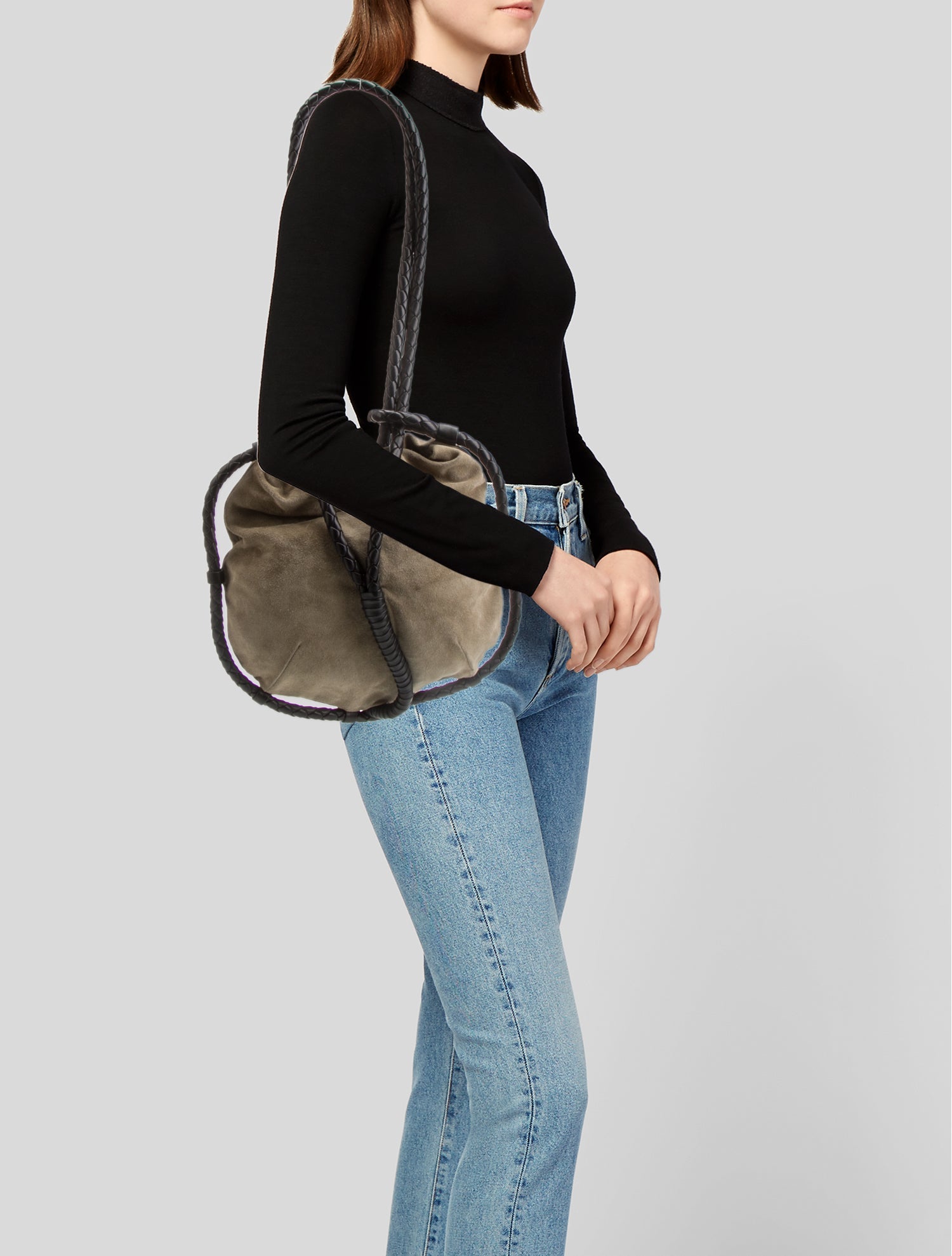 Helmut Lang Suede Shoulder Bag Vintage