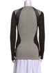 Helmut Lang Colorblock Pattern Scoop Neck Sweater