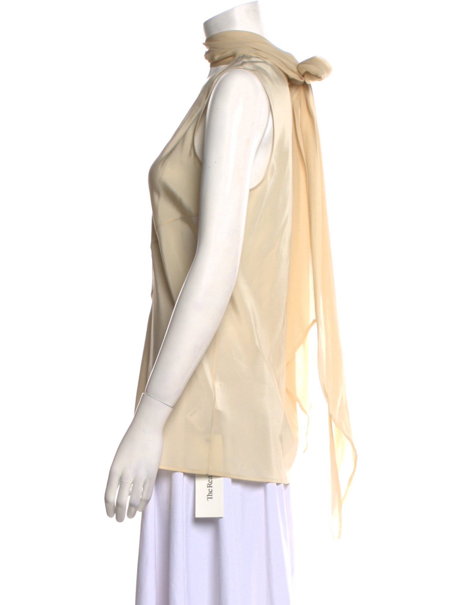 Helmut Lang Silk Cowl Neck Top