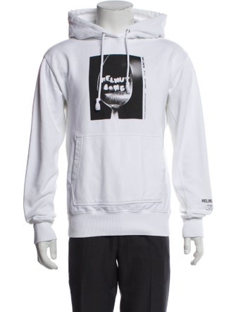 Helmut Lang Graphic Print Crew Neck Hoodie