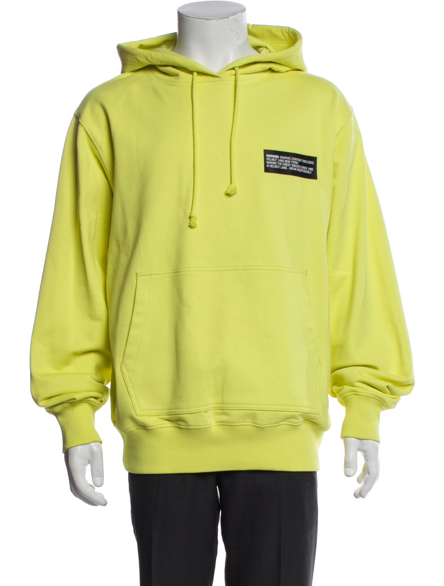 Helmut Lang Graphic Print Crew Neck Hoodie