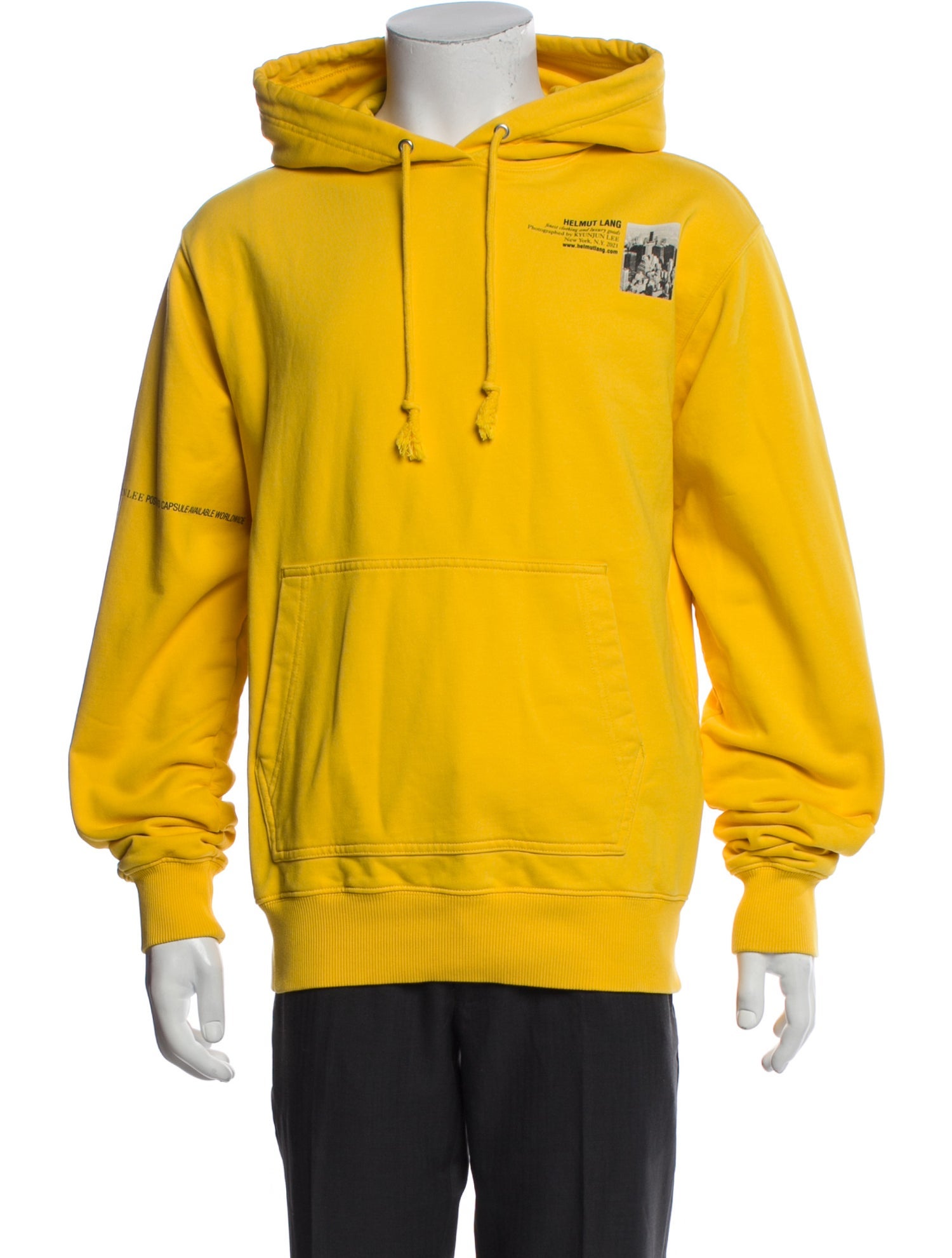 Helmut Lang Graphic Print Crew Neck Hoodie