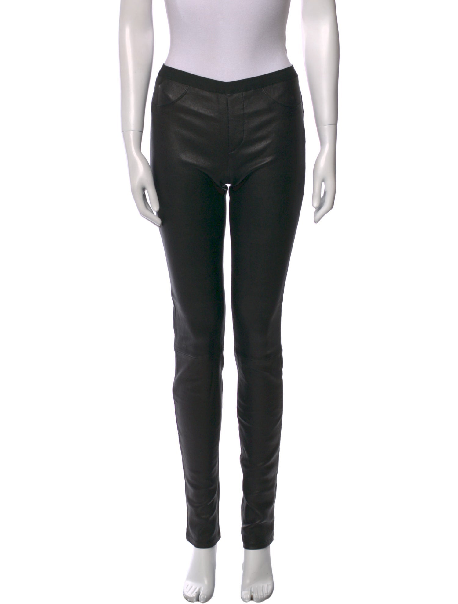 Helmut Lang Leather Skinny Leg Pants