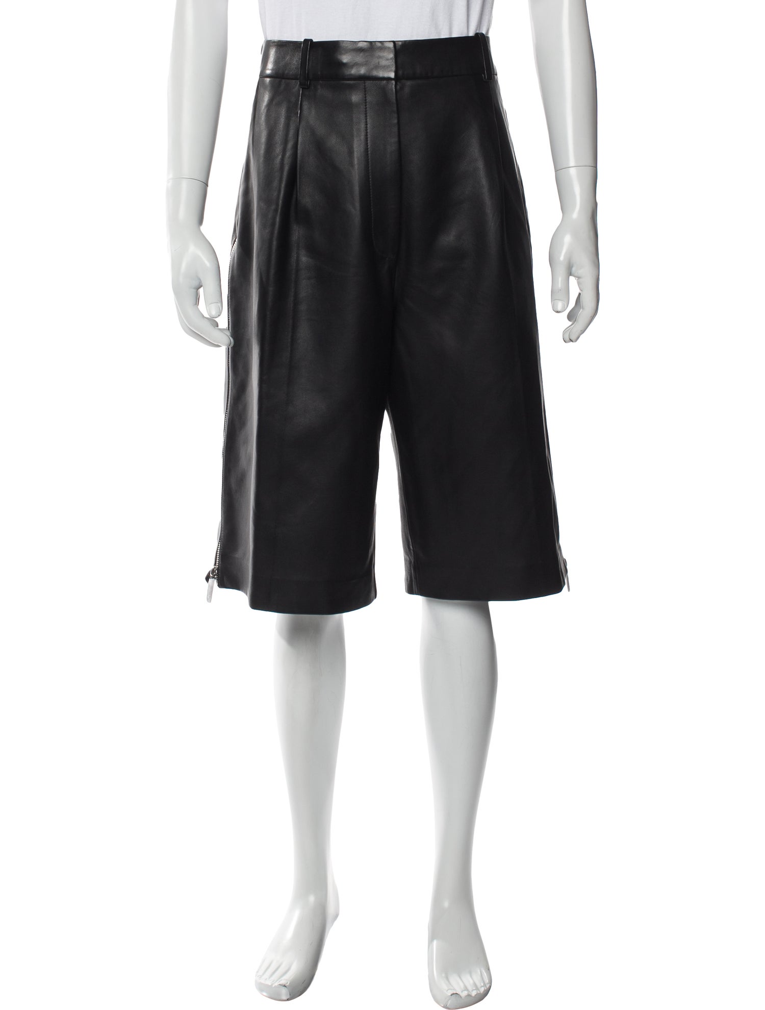 Helmut Lang Lamb Leather Shorts w/ Tags