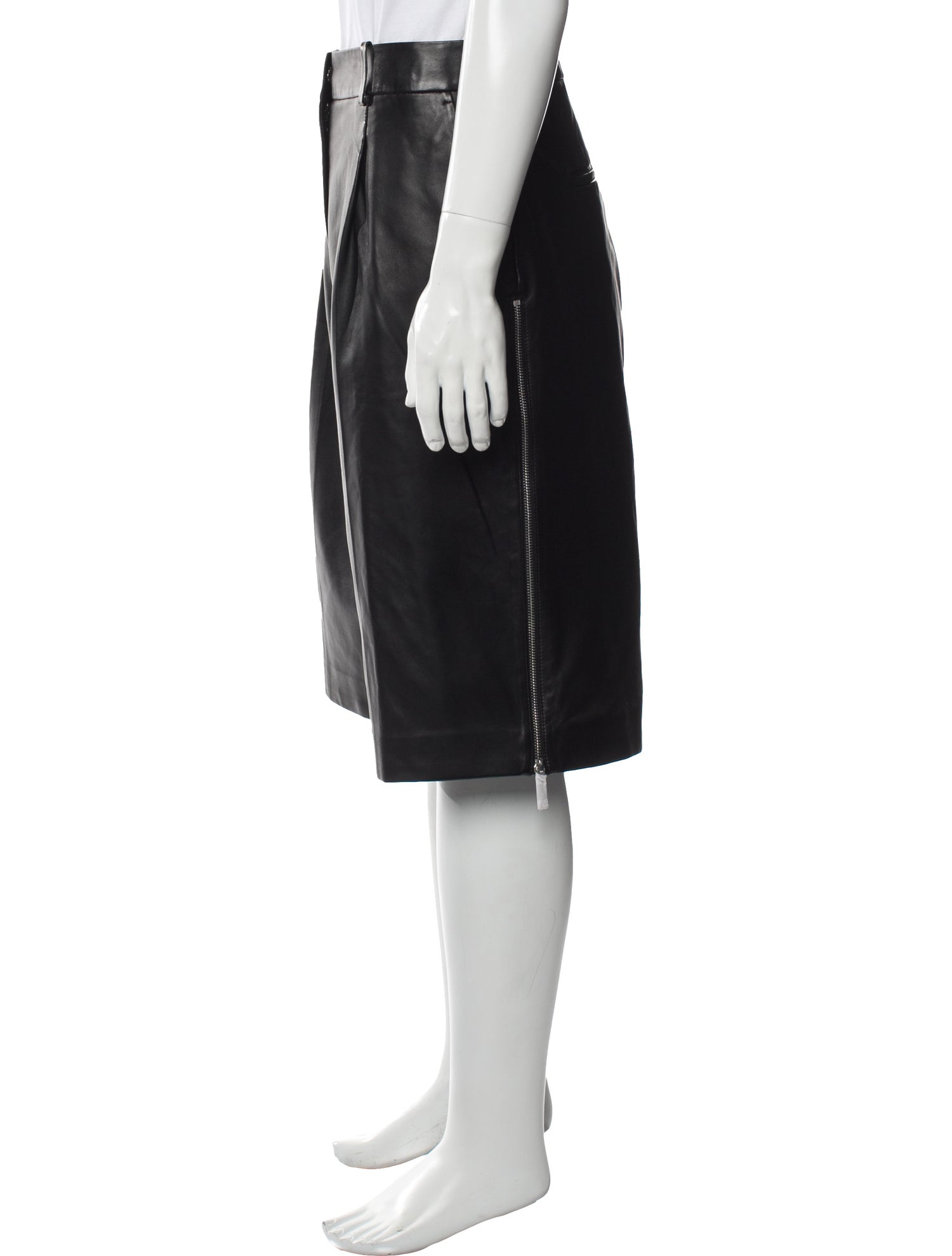 Helmut Lang Lamb Leather Shorts w/ Tags