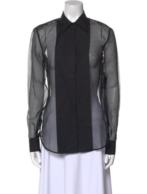 Helmut Lang Long Sleeve Button-Up Top