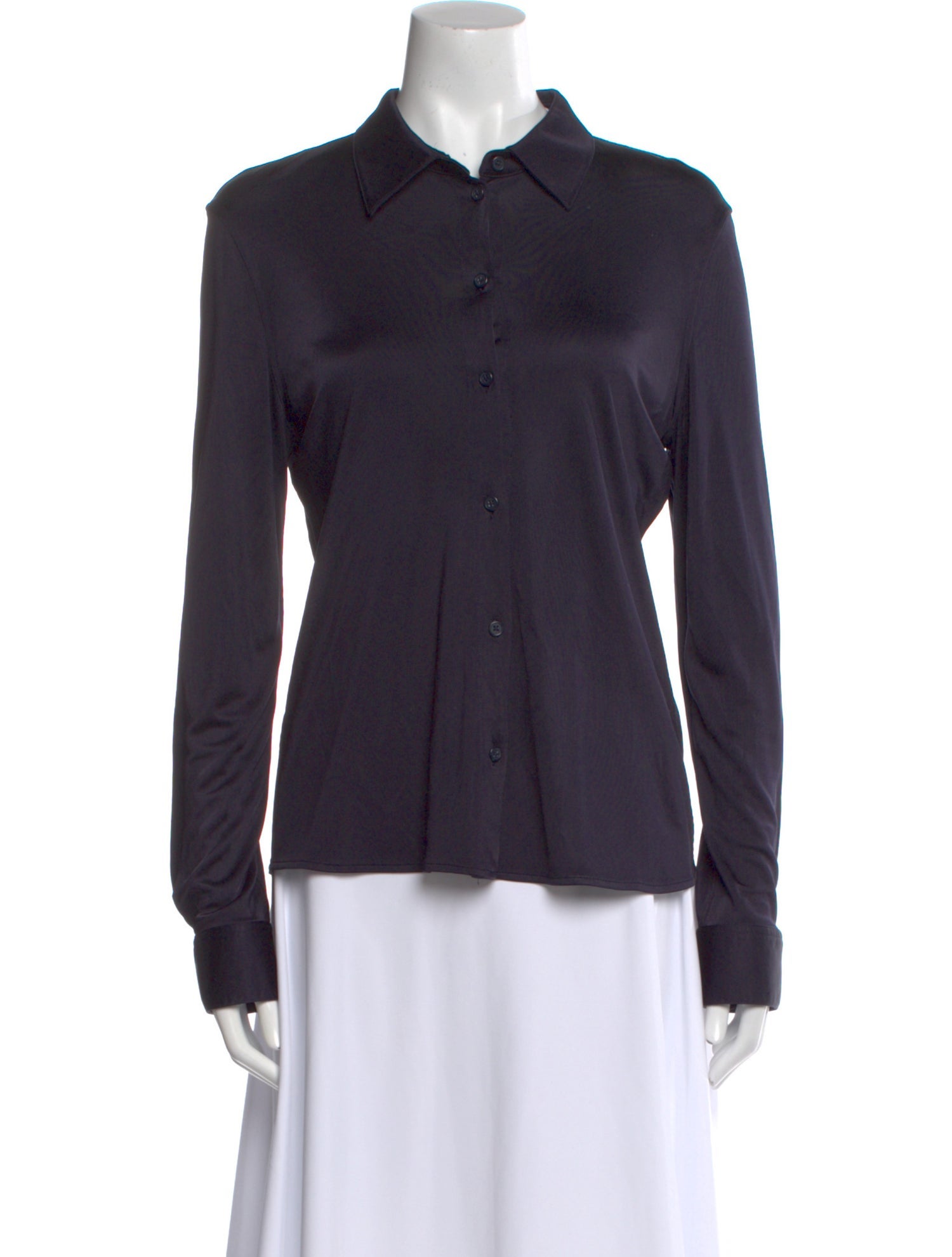 Helmut Lang Long Sleeve Button-Up Top