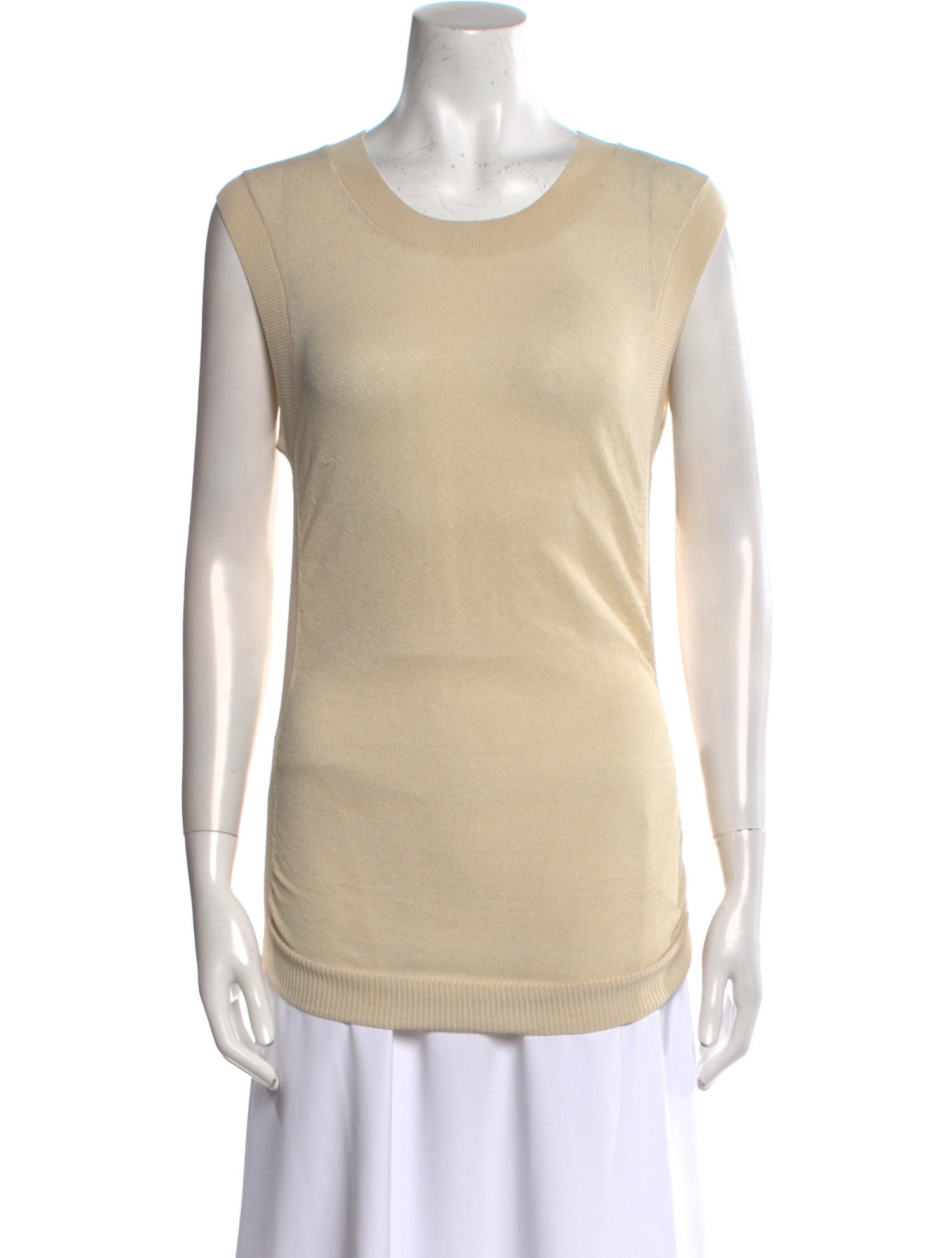 Helmut Lang Silk Scoop Neck Top