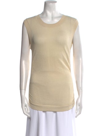 Helmut Lang Silk Scoop Neck Top