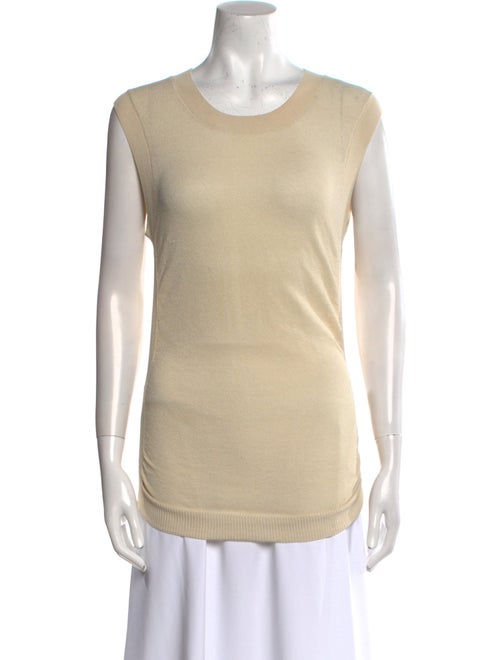 Helmut Lang Silk Scoop Neck Top