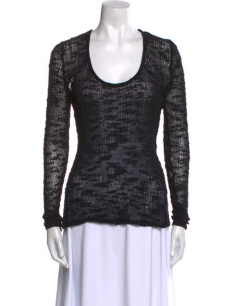 Helmut Lang Silk Scoop Neck Sweater