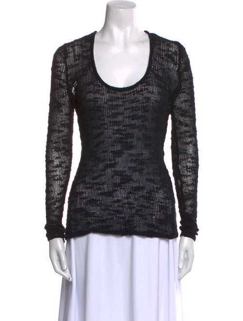 Helmut Lang Silk Scoop Neck Sweater