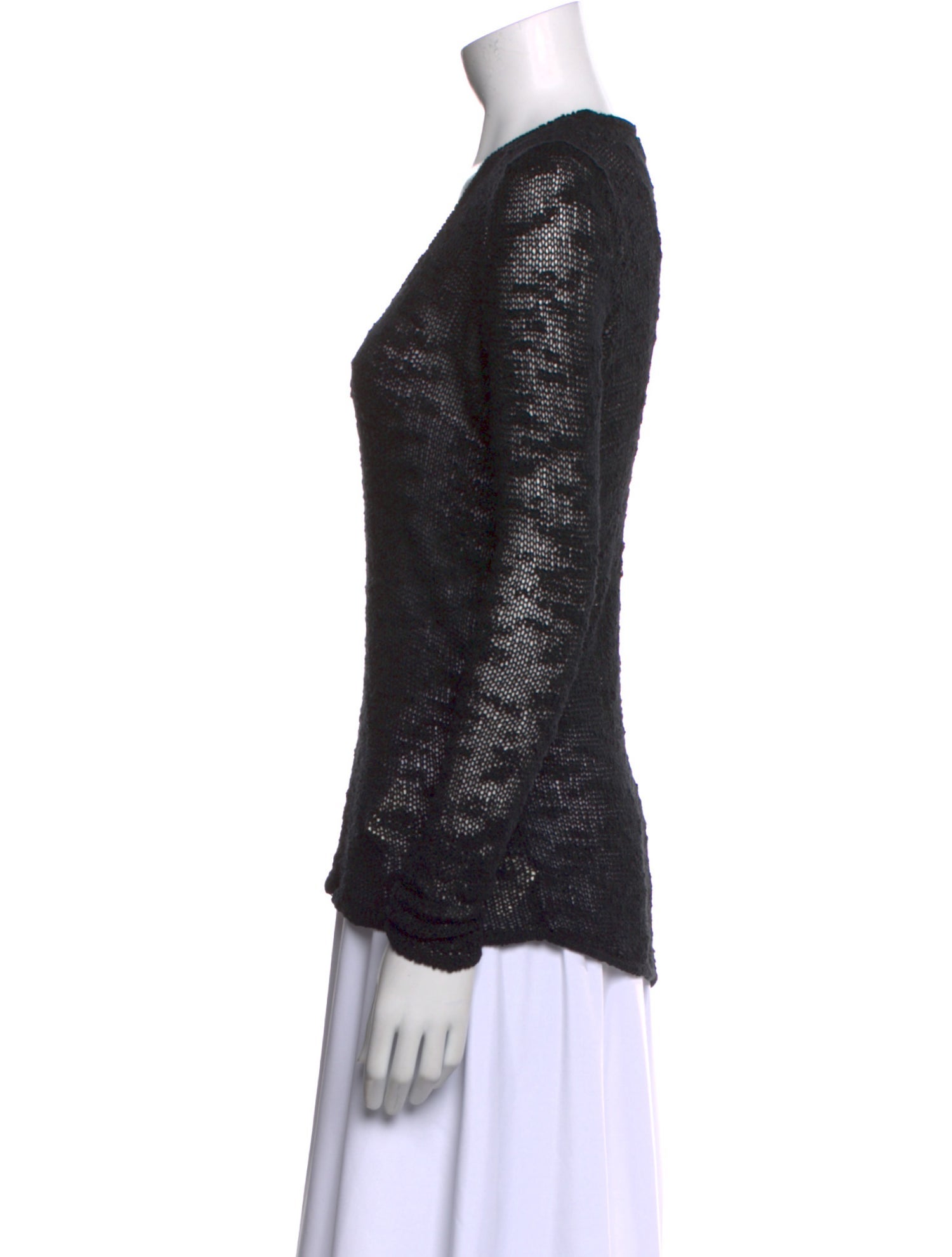 Helmut Lang Silk Scoop Neck Sweater