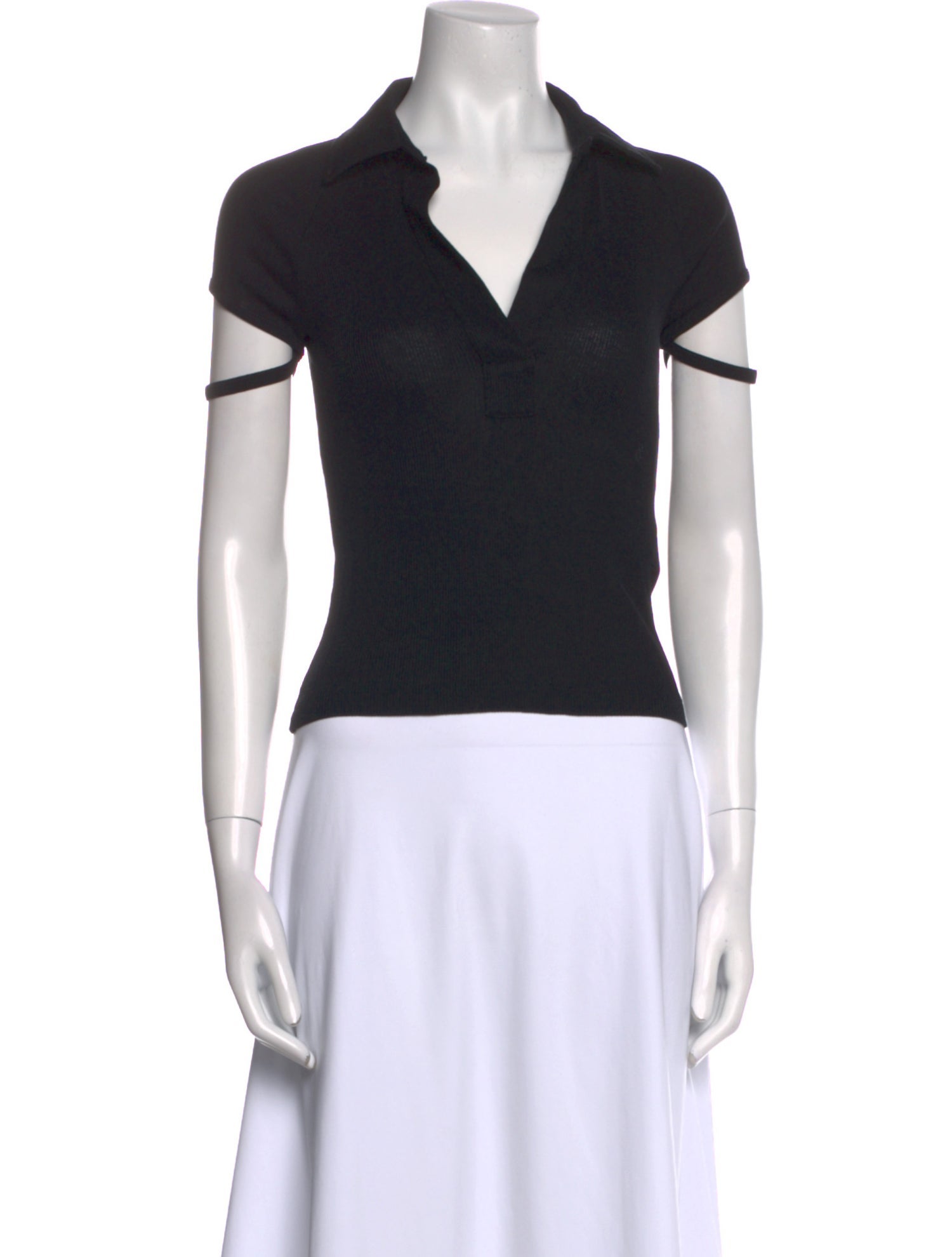 Helmut Lang V-Neck Short Sleeve Polo