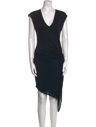 Helmut Lang V-Neck Midi Length Dress