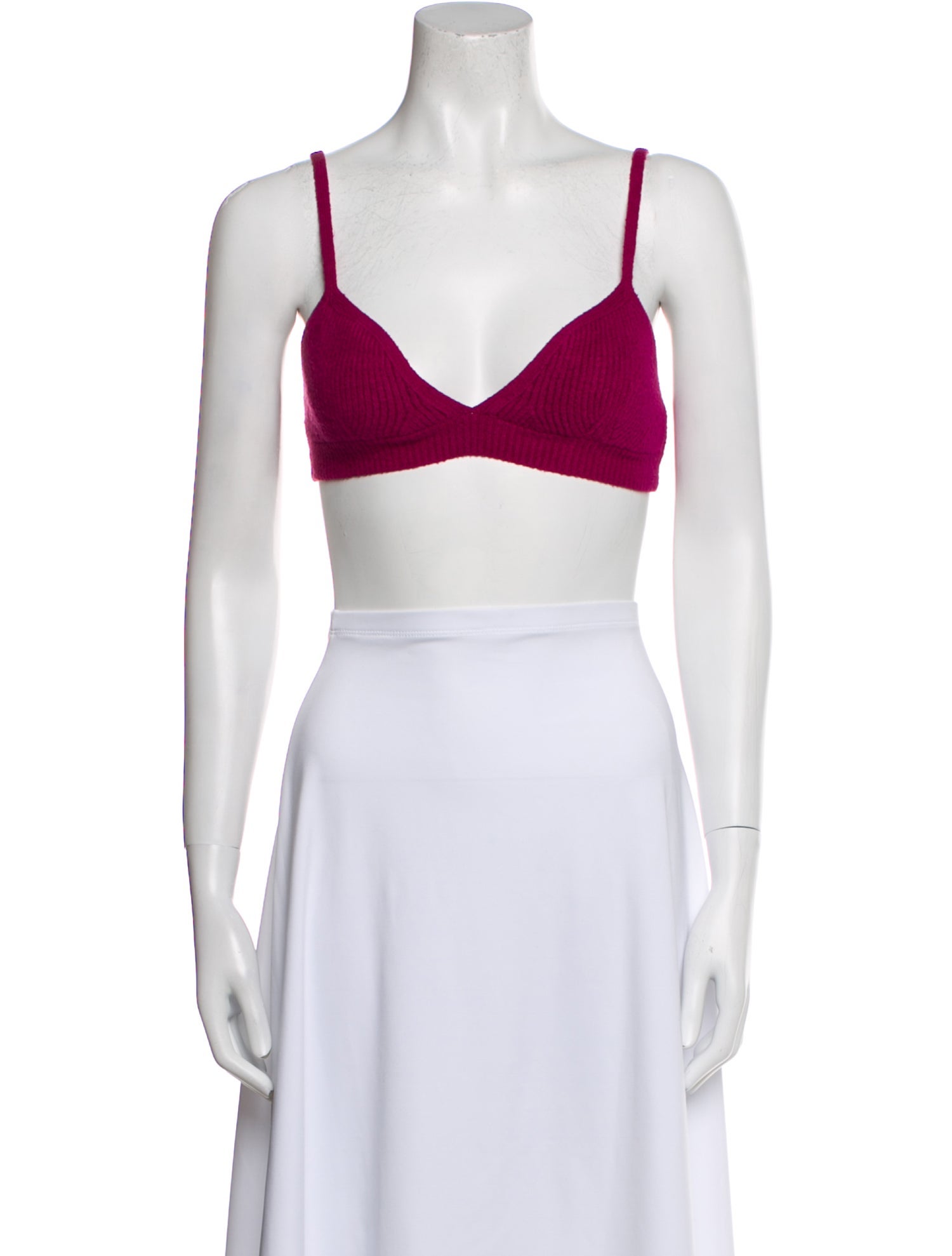 Helmut Lang V-Neck Sleeveless Crop Top