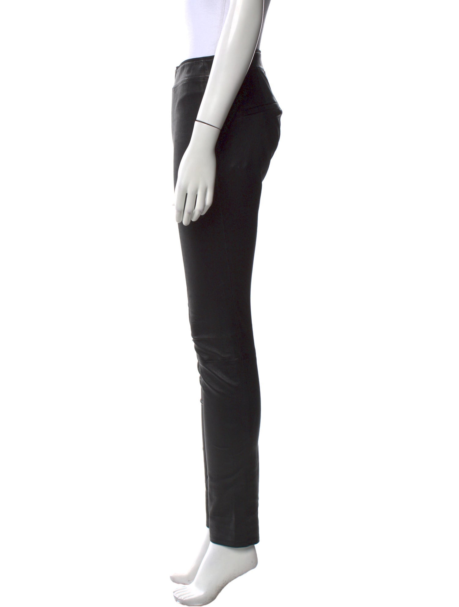 Helmut Lang Lamb Leather Skinny Leg Pants