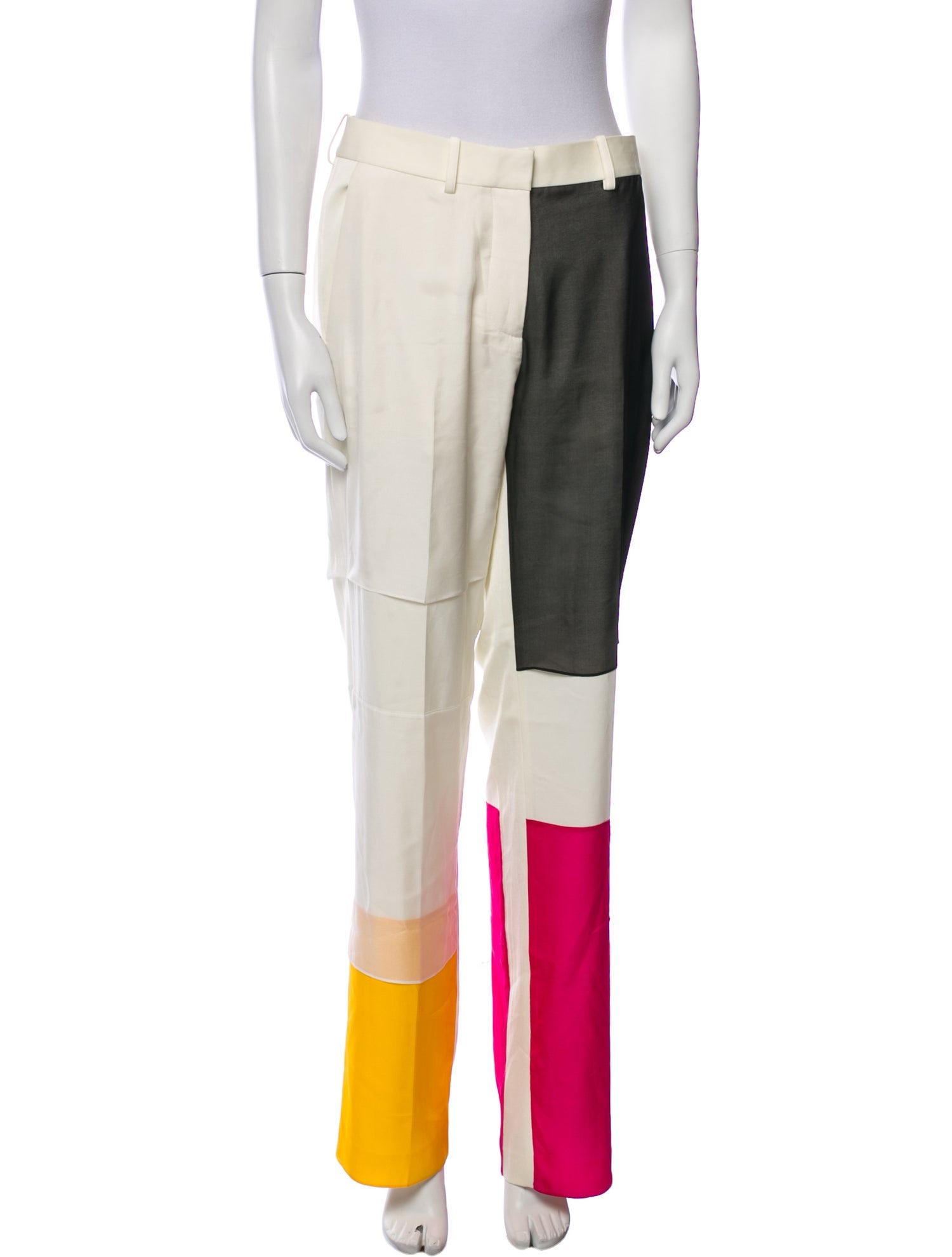 Helmut Lang Colorblock Pattern Straight Leg Pants w/ Tags