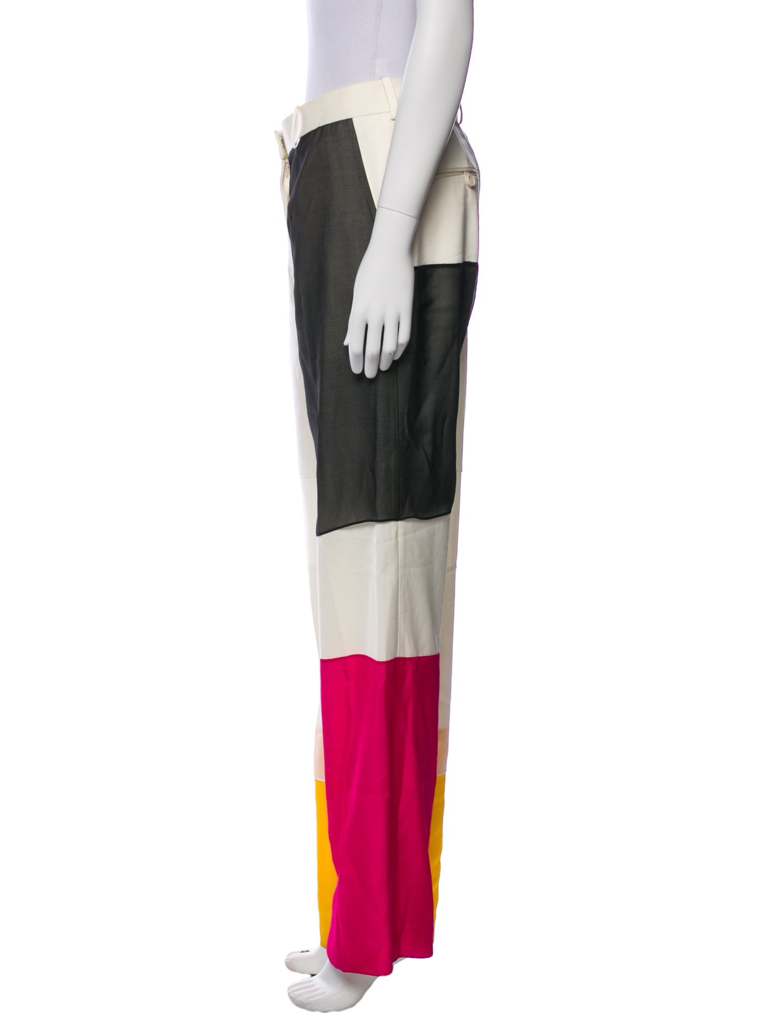 Helmut Lang Colorblock Pattern Straight Leg Pants w/ Tags
