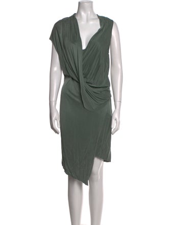 Helmut Lang V-Neck Midi Length Dress