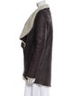 Helmut Lang Shearling Colorblock Pattern Faux Fur Coat