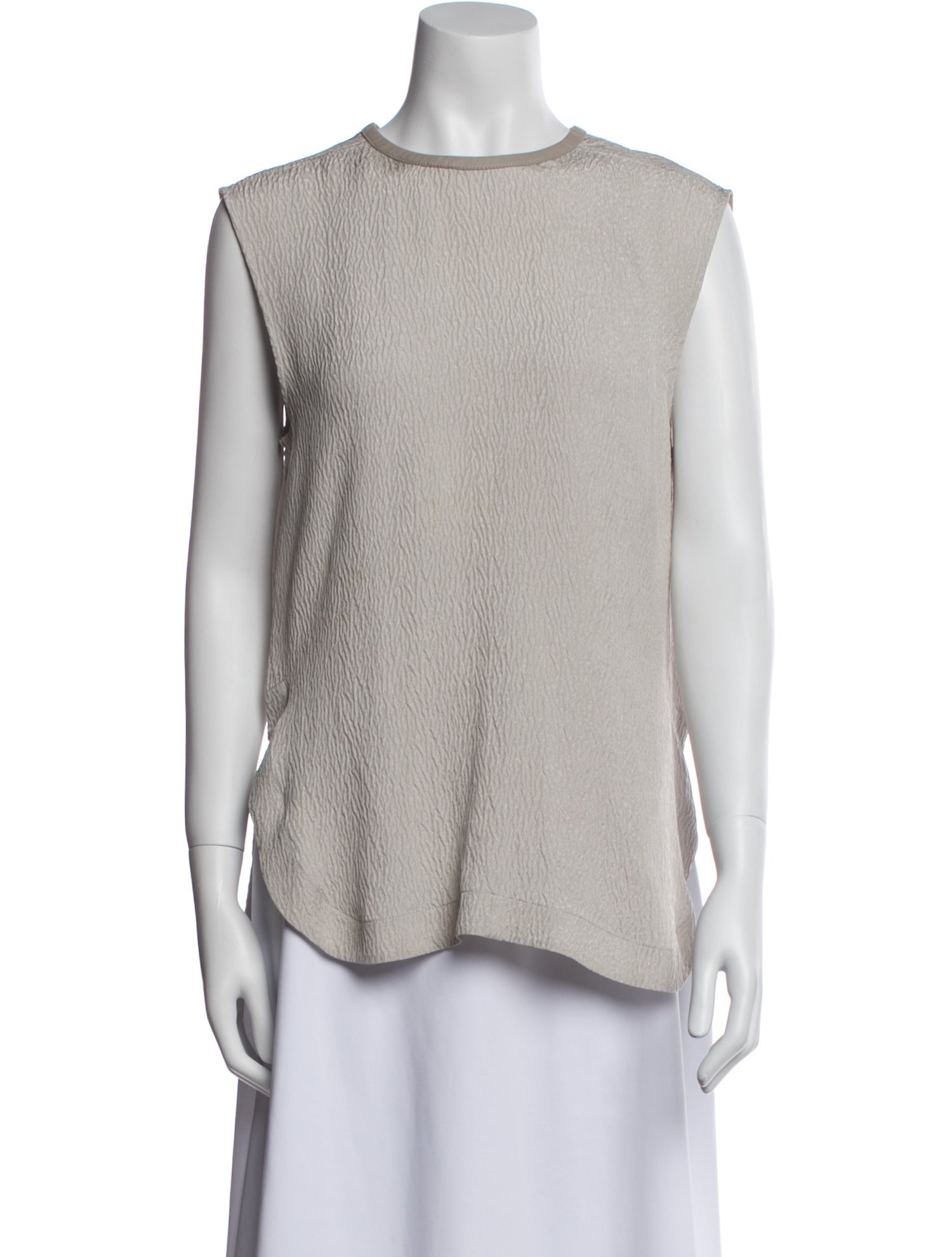 Helmut Lang Silk Crew Neck Top