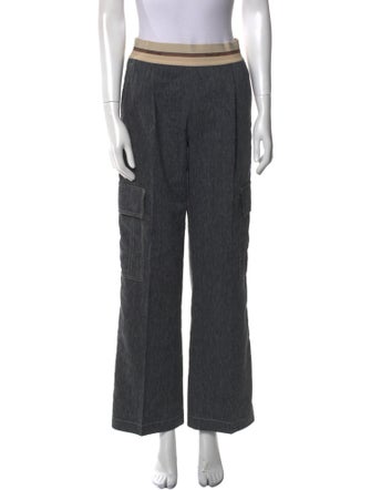 Helmut Lang Striped Wide Leg Pants