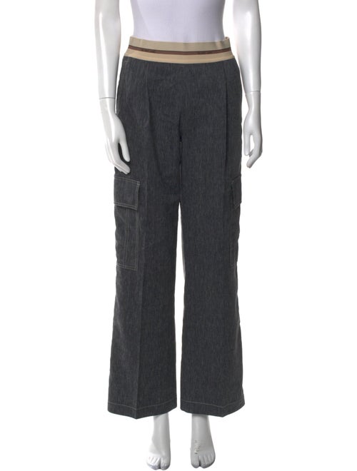 Helmut Lang Striped Wide Leg Pants