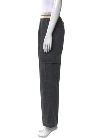 Helmut Lang Striped Wide Leg Pants