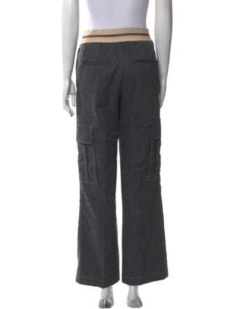 Helmut Lang Striped Wide Leg Pants