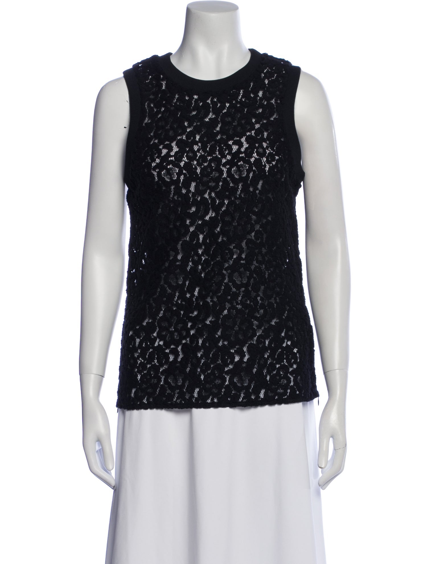 Helmut Lang Crew Neck Sleeveless Top