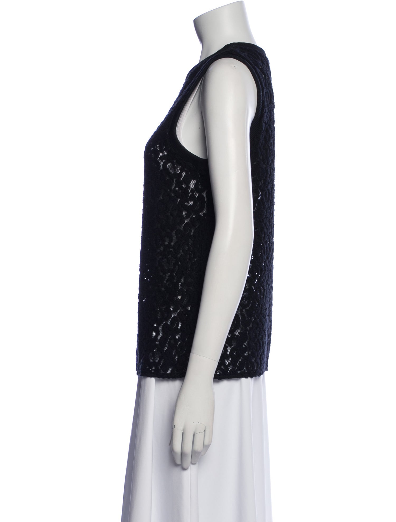 Helmut Lang Crew Neck Sleeveless Top