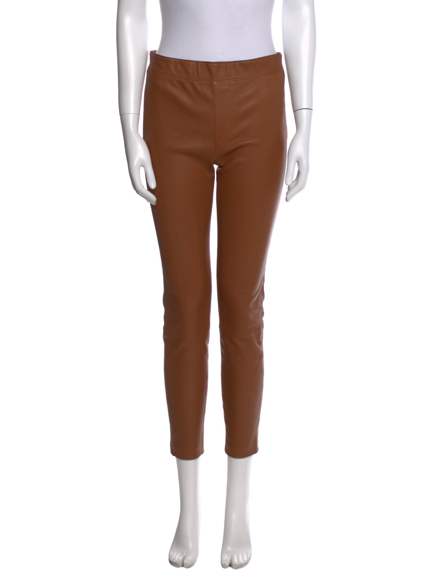 Helmut Lang Lamb Leather Skinny Leg Pants