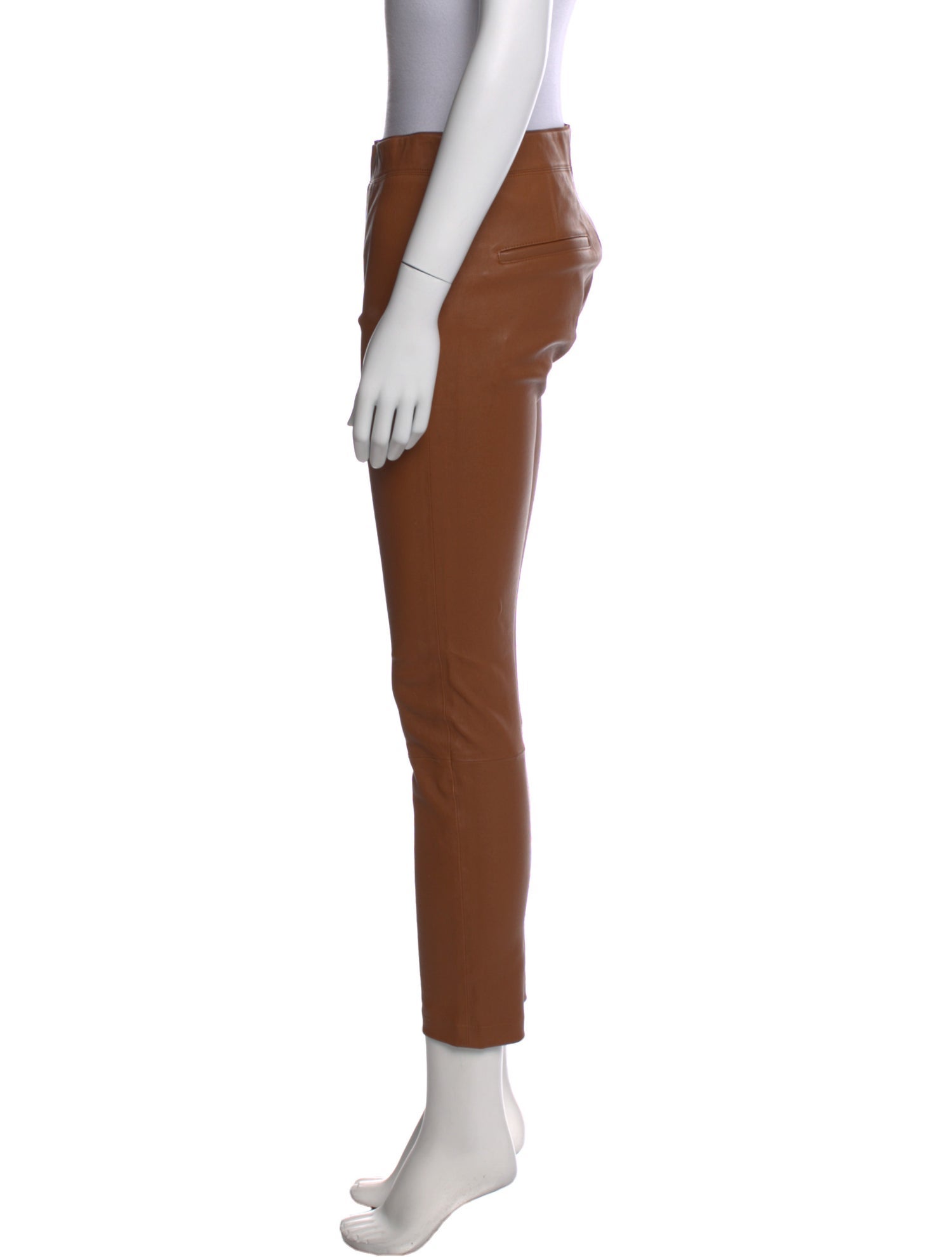 Helmut Lang Lamb Leather Skinny Leg Pants