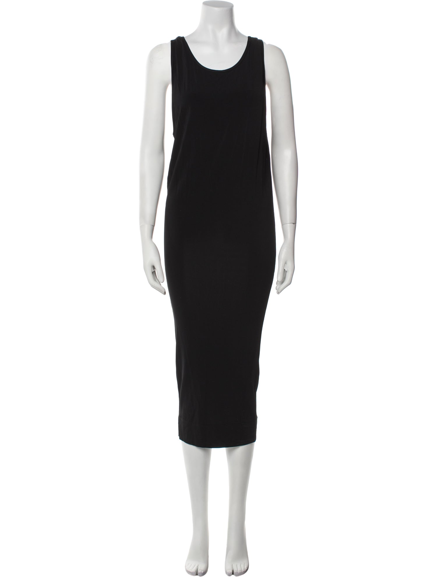 Helmut Lang Scoop Neck Midi Length Dress