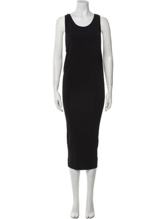 Helmut Lang Scoop Neck Midi Length Dress