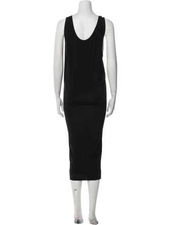Helmut Lang Scoop Neck Midi Length Dress