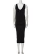 Helmut Lang Scoop Neck Midi Length Dress
