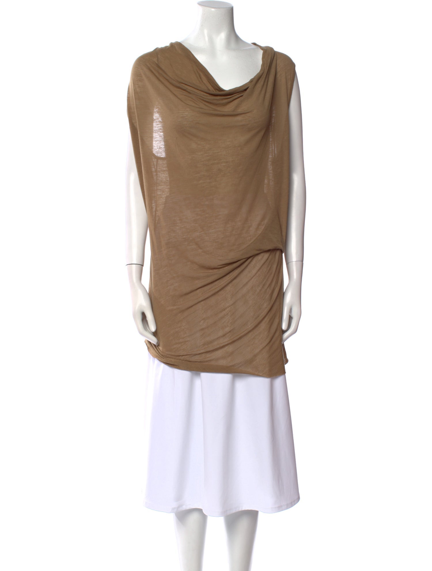 Helmut Lang Cowl Neck Sleeveless Tunic