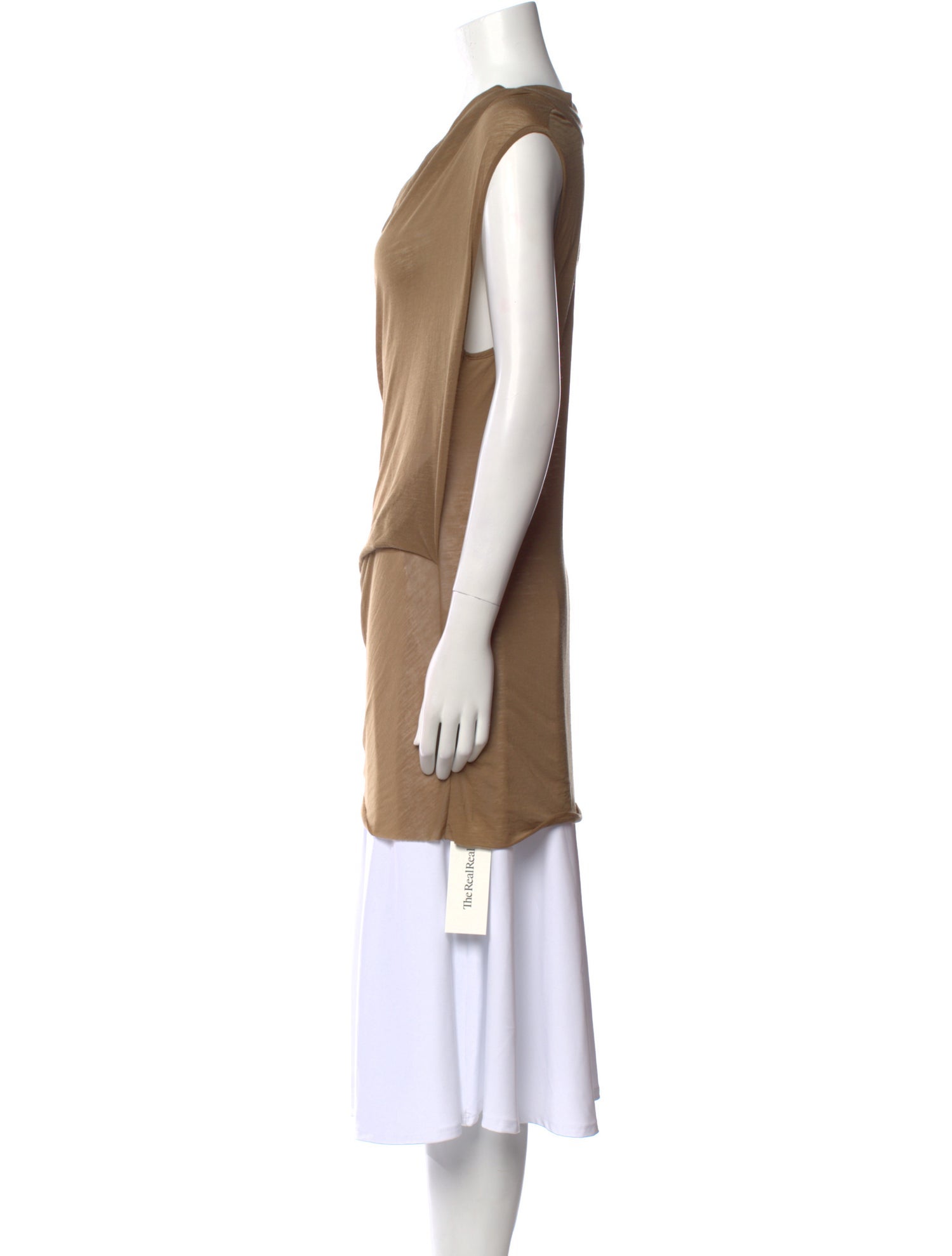 Helmut Lang Cowl Neck Sleeveless Tunic